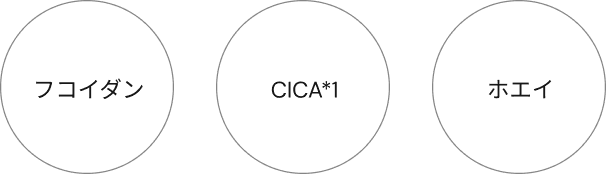 フコイダン / CICA*1 / ホエイ